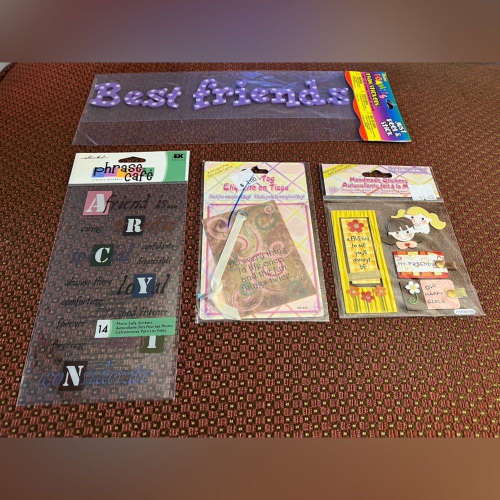 Friends + Quotes Assorted Scrapbook Stickers